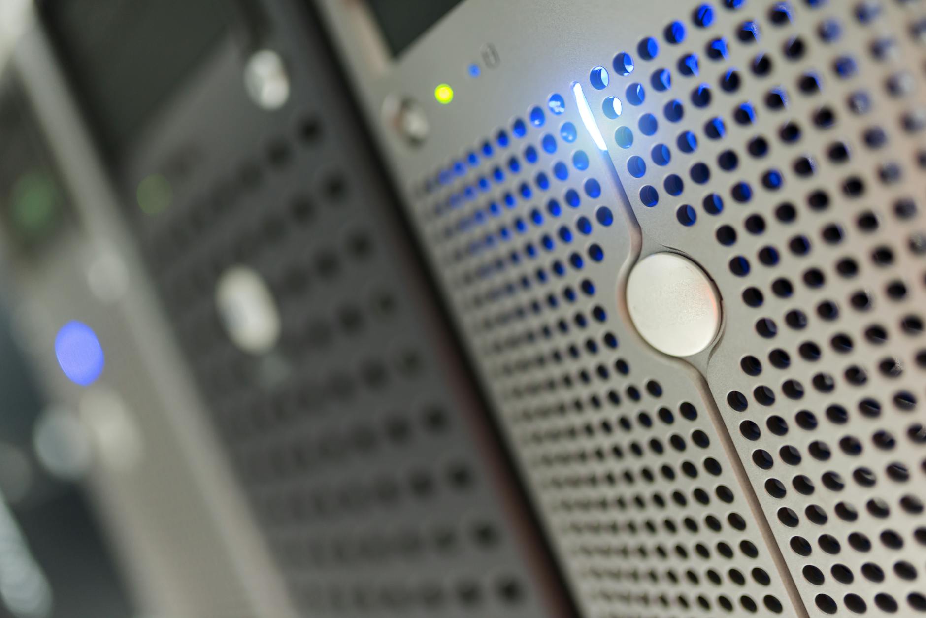 computer server in data center room